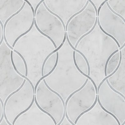 Carrara White Ellipsis Polished 10mm