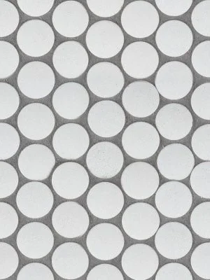 Penny Round Bianco 6mm Matte