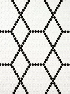White And Black Hive Pattern Matte