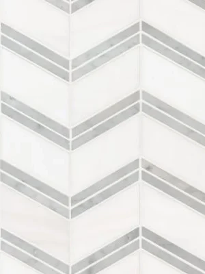 Bianco Dolomite Chevron Polished