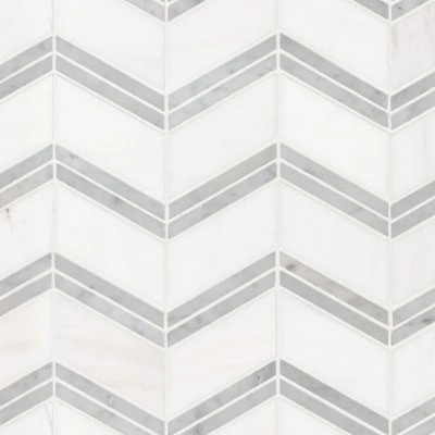 Bianco Dolomite Chevron Polished