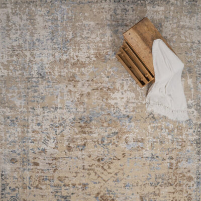Carrara Hand Knotted Rug - 740 Beige Blue #1203