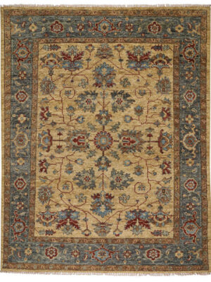 Charise Hand Knotted Rug - Keshan 145 Champagne #1207