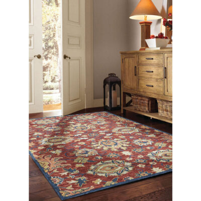 Avanti Hand Tufted Rug - Keshan 575 Red Navy #2538