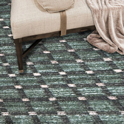 Tattersall Hand Loomed Rug - Jade