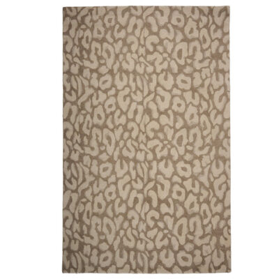 Serengeti Leopard Hand Tufted Rug - Taupe