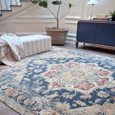 Manor Machine Made Rug - Indigo Multi