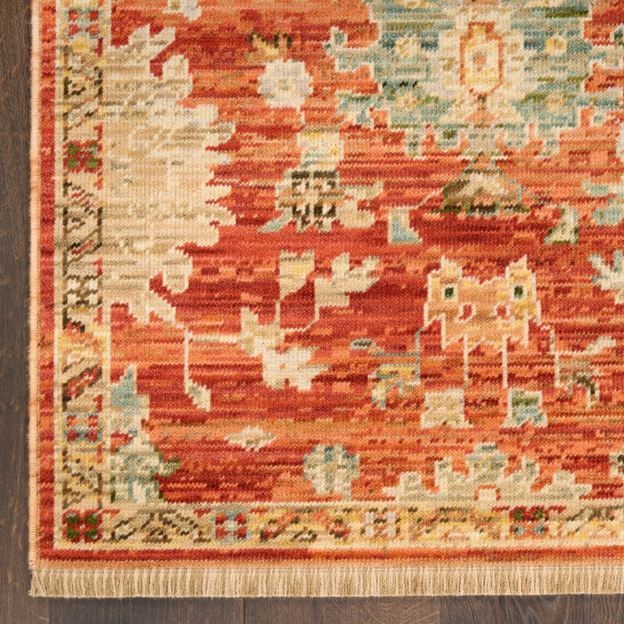 Antique Bloom Anb01 Brick Area Rug