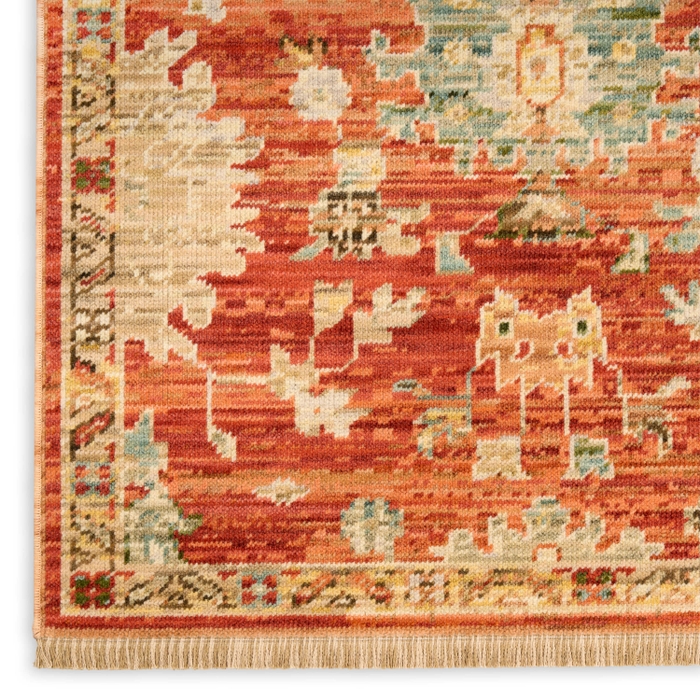 Antique Bloom Anb01 Brick Area Rug