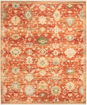 Antique Bloom Anb01 Brick Area Rug
