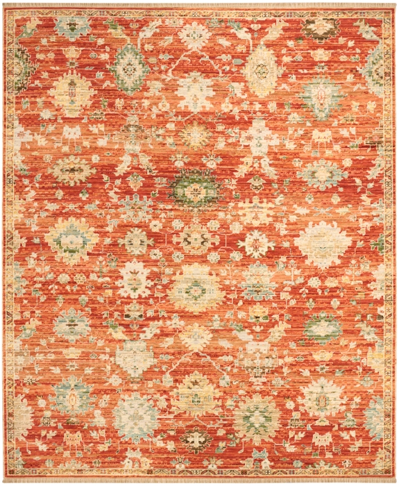 Antique Bloom Anb01 Brick Area Rug