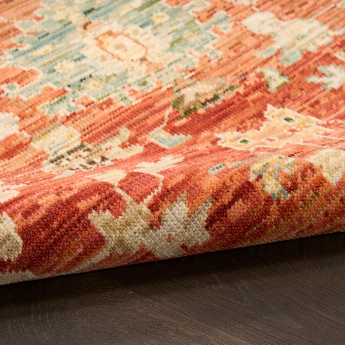 Antique Bloom Anb01 Brick Area Rug