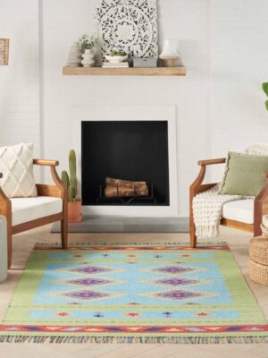 Baja Baj02 Blue/Green Rug