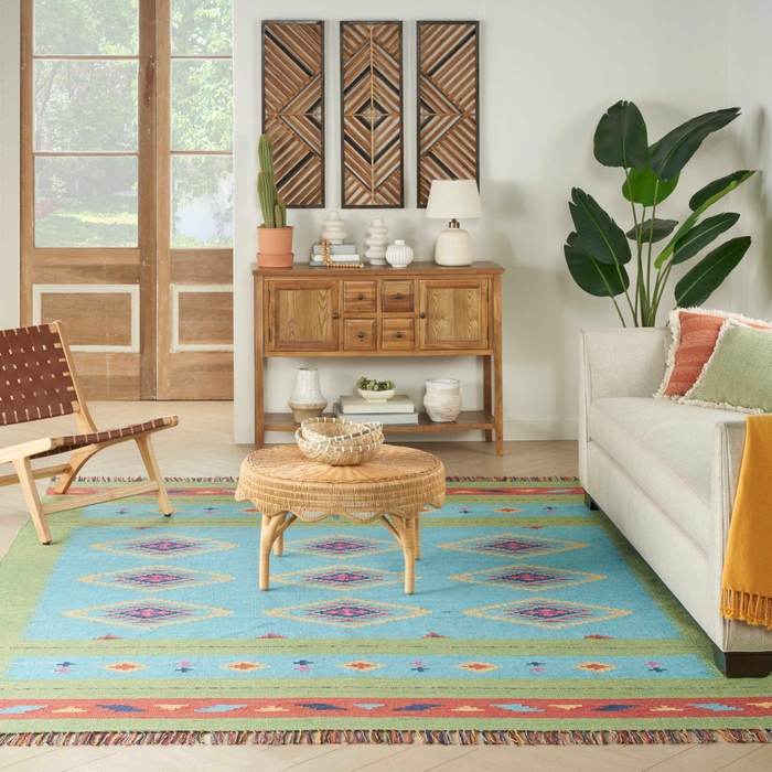 Baja Baj02 Blue/Green Rug