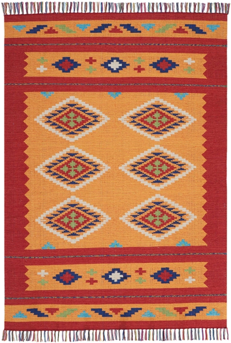 BAJA_BAJ02_YELRD_YELLOW_RED_5x7_099446459732_FLAT.jpg Baja Baj02 Yellow/Red Rug