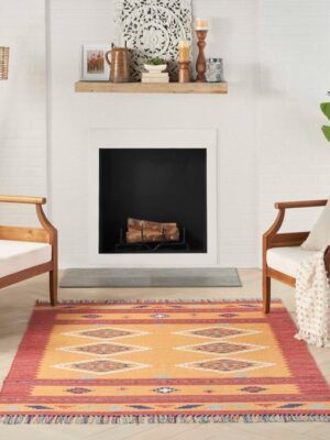 Baja Baj02 Yellow/Red Rug