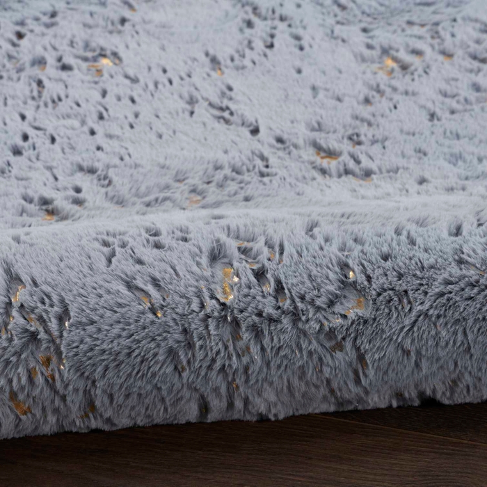Cozy Shimmer Csh01 Slate Gold Area Rug