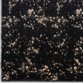 Cozy Shimmer Csh01 Black Gold Area Rug