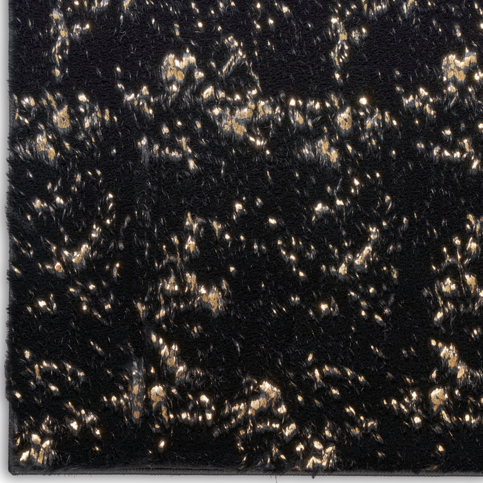 Cozy Shimmer Csh01 Black Gold Area Rug