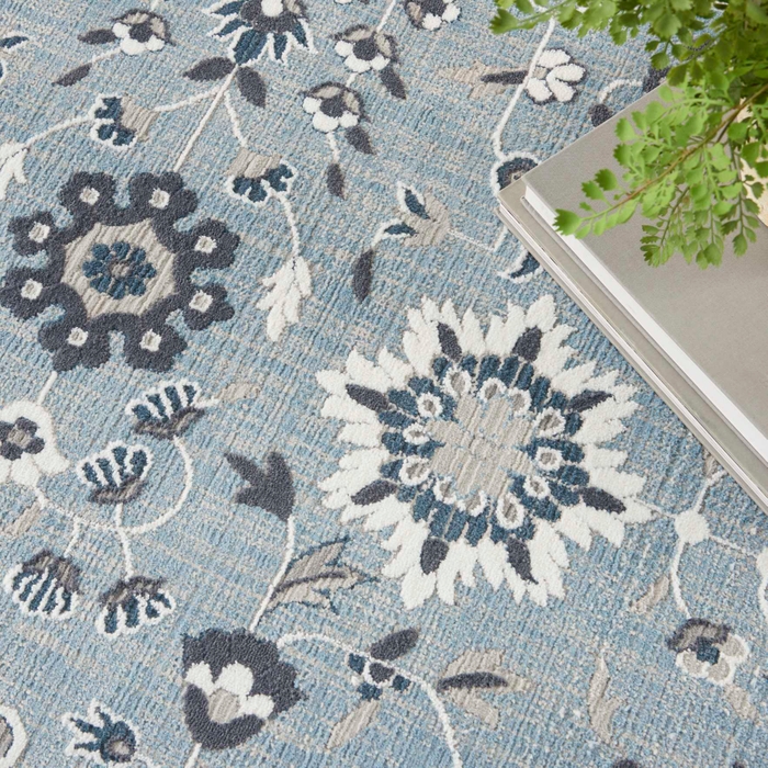 Lennox Len04 Light Blue Grey Rug