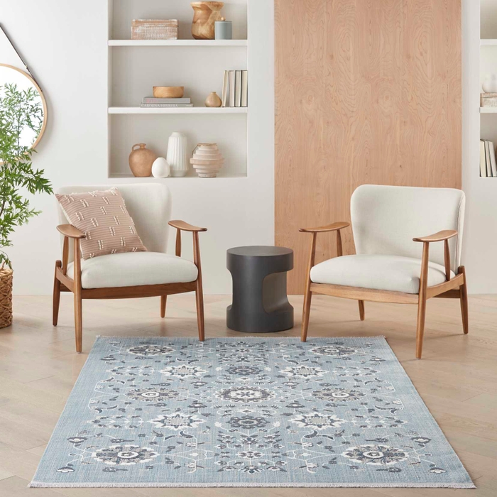 Lennox Len04 Light Blue Grey Rug