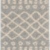 Moroccan Shag Mrs02 Silver Rug