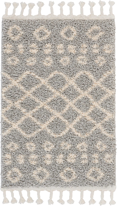 Moroccan Shag Mrs02 Silver Rug