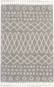 Moroccan Shag Mrs02 Silver Rug
