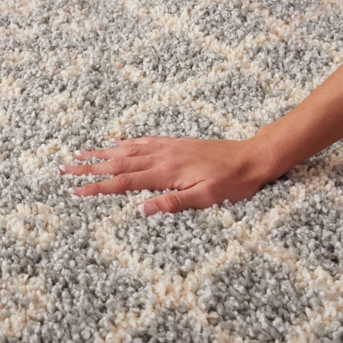 Moroccan Shag Mrs02 Silver Rug