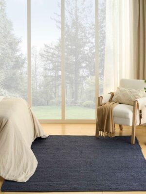 Natural Jute Njt01 Navy Area Rug