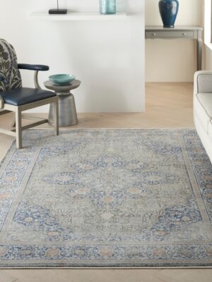 Starry Nights Stn07 Blue Rug