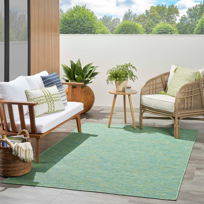 Washable Solutions Wsl01 Blue/Green Area Rug