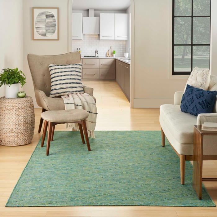 Washable Solutions Wsl01 Blue/Green Area Rug