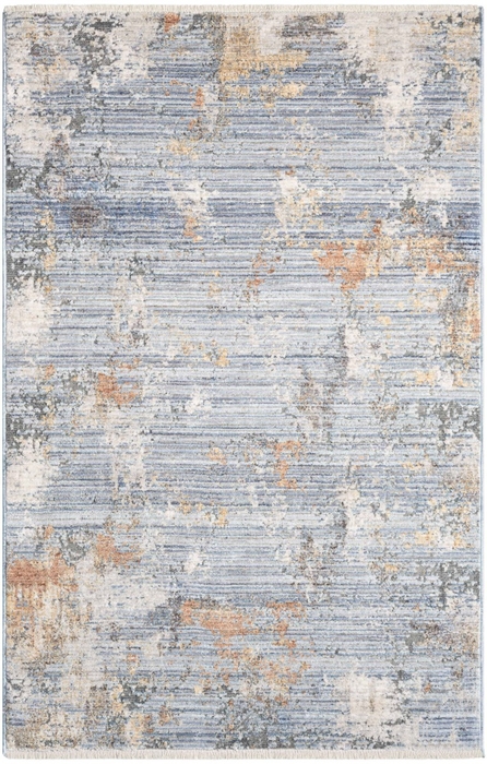 Abstract Hues Abh01 Grey/Blue Area Rug