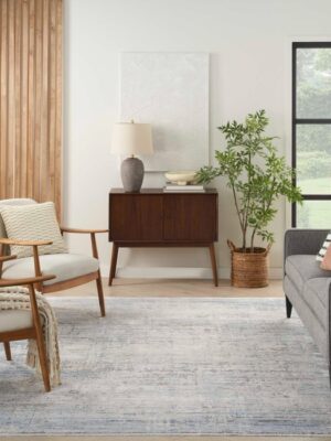 Abstract Hues Abh02 Blue/Grey Area Rug