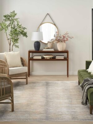 Abstract Hues Abh03 Grey/Gold Area Rug