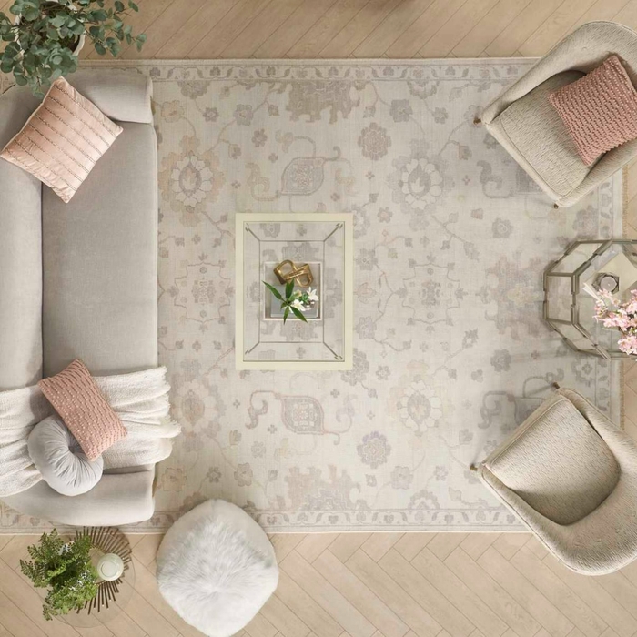Aldora Ald14 Ivory/Grey Area Rug