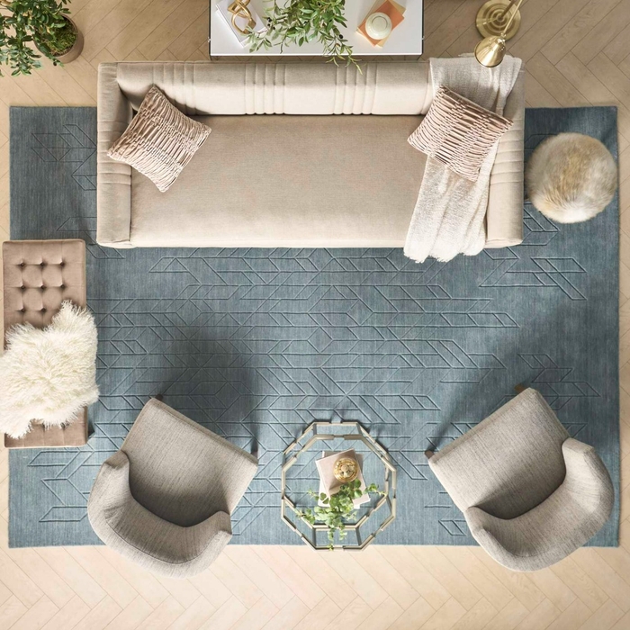 Alessia Ale01 Blue Area Rug