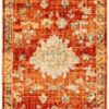 Antique Bloom Anb01 Brick Area Rug