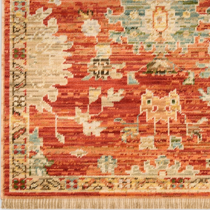Antique Bloom Anb01 Brick Area Rug