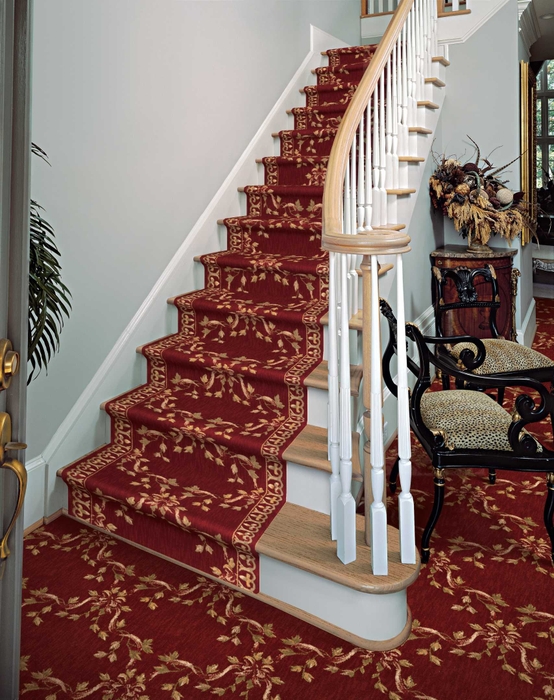 Ashton House Ribbon Trellis A01R Burgundy Runner