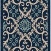 Caribbean Crb02 Navy Outdoor Rug