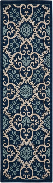 Caribbean Crb02 Navy Outdoor Rug