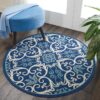 Caribbean Crb02 Navy Outdoor Rug