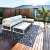 Caribbean Crb02 Navy Outdoor Rug