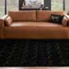 Cozy Shimmer Csh01 Black Gold Area Rug