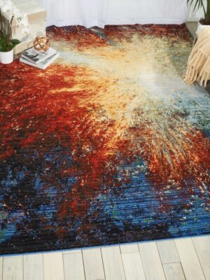 Chroma Crm02 Red Flare Rug