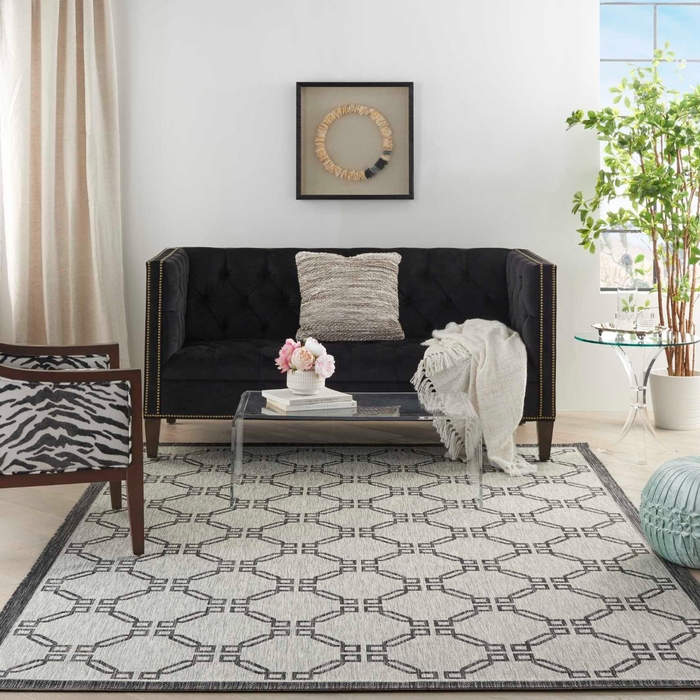 Country Side Ctr02 Ivory/Charcoal Outdoor Rug