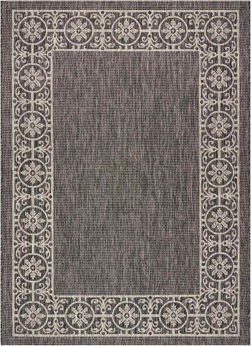 Country Side Ctr03 Charcoal Outdoor Rug