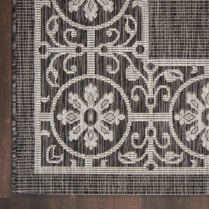Country Side Ctr03 Charcoal Outdoor Rug